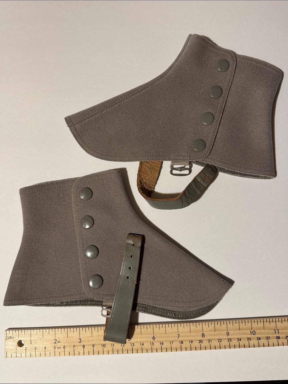 Vintage Grey Felt Spatterdashes “Spatts”